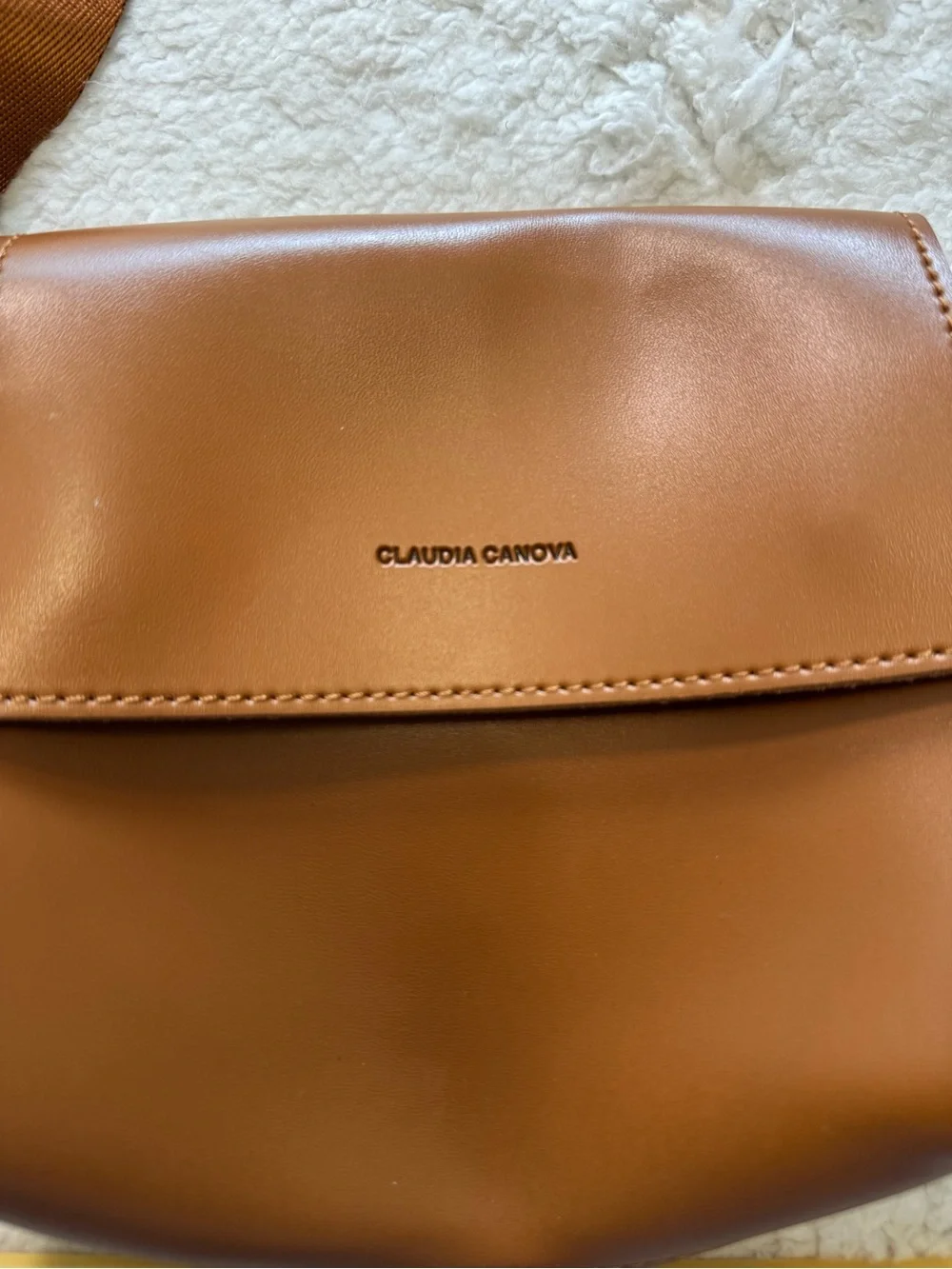 Tan Crossbody Saddle Bag